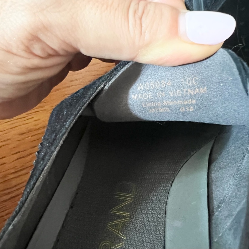 Cole Haan | Zerogrand Black Suede Wingtip Oxford Sneaker Women’s 10 - Picture 9 of 10